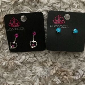Blue Costume Earrings& Blue Costume Ring. Both for 13.00 (Pink Heart earrings